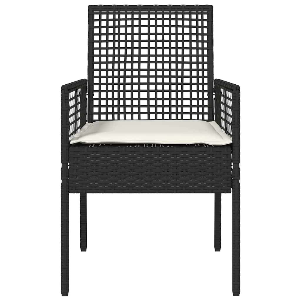 Garden Chair 2 pcs Black 53 x 60 x 85cm Poly Rattan